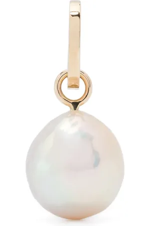 Adina Reyter 14kt yellow gold pearl drop hinged charm