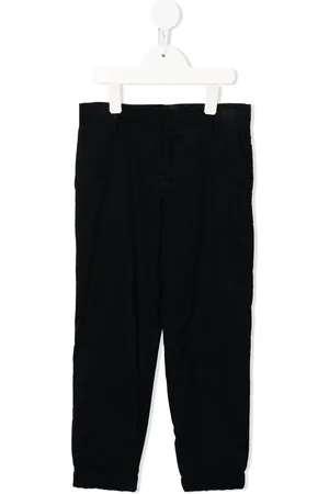 Emporio Armani Fine-ribbed straight-leg trousers
