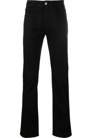 BILLIONAIRE Logo-embroidered straight-leg jeans