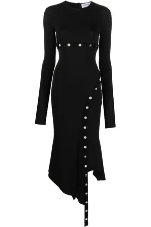 The Attico Asymmetric convertible midi dress