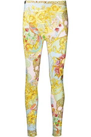 Philipp Plein Baroque-print high-waisted leggings