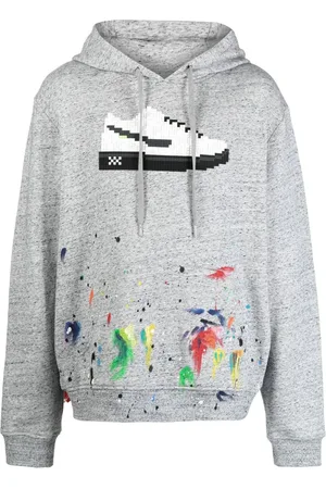 MOSTLY HEARD RARELY SEEN Graphic-print paint-splattered hoodie