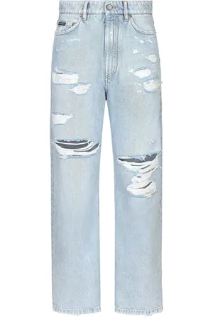 Dolce & Gabbana Distressed finish straight-legged jeans