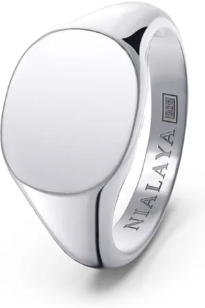 Nialaya Logo-engraved signet ring