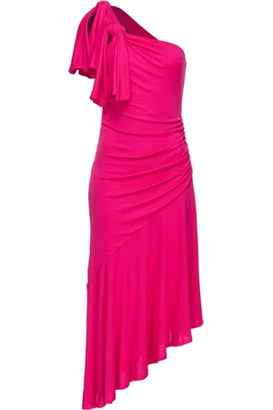 Pinko Asymmetric flared ruched dress