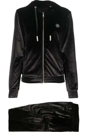 Philipp Plein Logo-patch velvet-cotton trousers