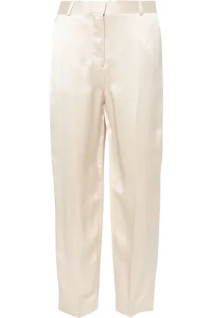 Totême Low-rise satin trousers