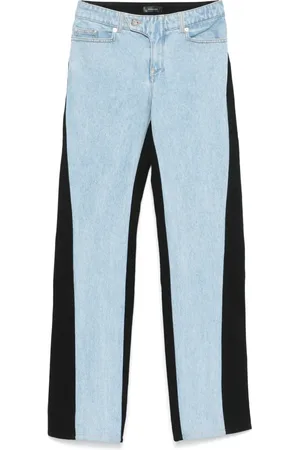 MUGLER Bi-color straight-leg jeans