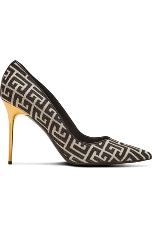 Balmain 95mm Ruby monogram pumps