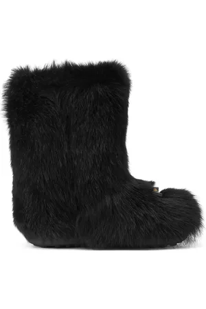 VERSACE Gianni Ribbon shearling boots