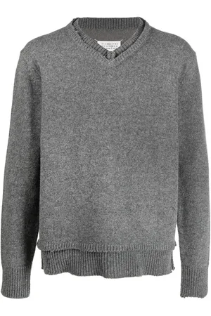 Maison Margiela Elbow-patch knitted jumper