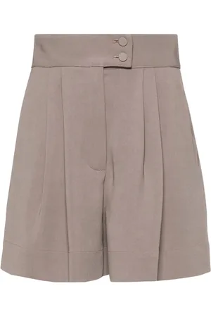 Styland Pleated high-waist tailored shorts