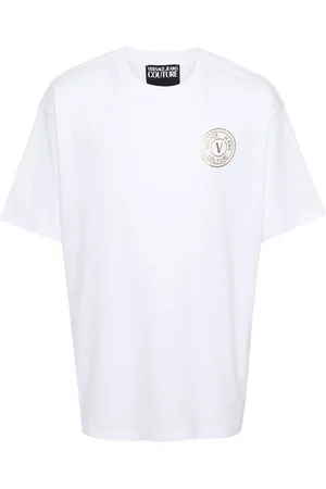 VERSACE V-Emblem cotton T-shirt