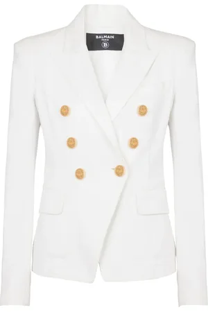Balmain 6-Button double-breasted denim blazer
