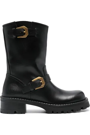 VERSACE Medusa-embossed leather boots