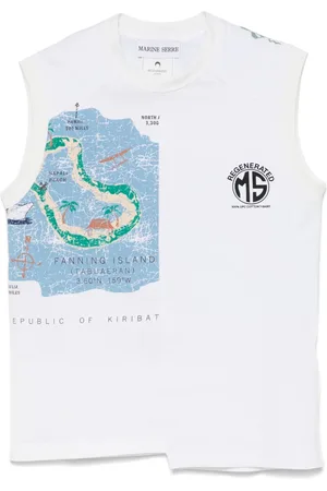 Marine Serre Regenerated graphic-T-shirts tank top