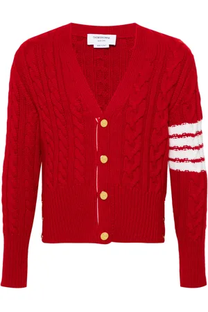Thom Browne Cable-knit cashmere cardigan