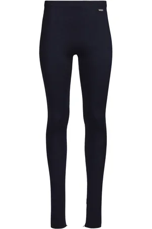 Salvatore Ferragamo Logo-plaque knitted leggings