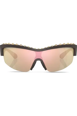 Swarovski Half-rim shield-frame sunglasses