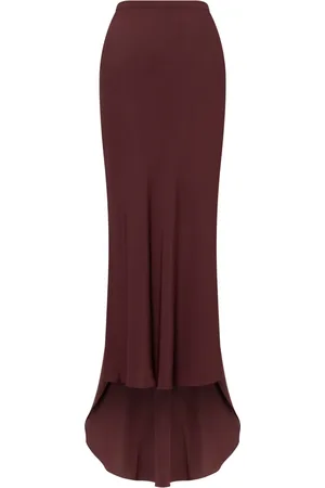 Serafini High-waist crepe fluted skirt
