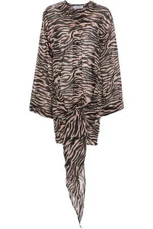 The Attico Zebra-print shirt dress