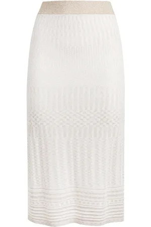 Missoni Multi-process lam?? midi skirt