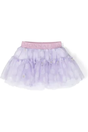 MONNALISA Logo-waistband tiered tutu