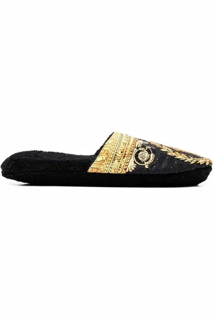 VERSACE Baroque-print slippers