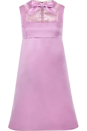 Nina Ricci Bow-detail satin-finish minidress