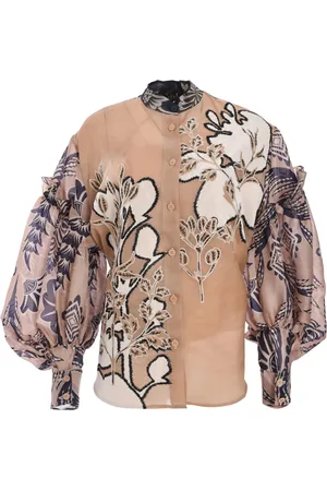 BIYAN Printed organza shirt