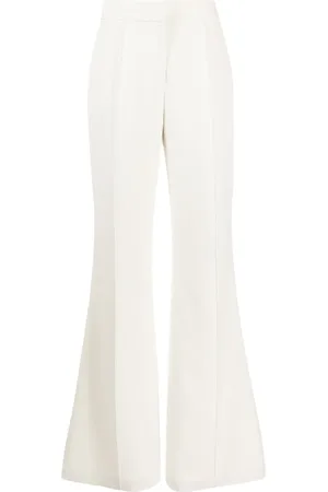 Elie saab Pressed-crease cady flared trousers
