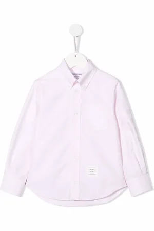 Thom Browne Logo-print buttoned up shirt