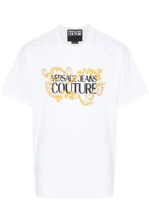 VERSACE Logo-print cotton T-shirt
