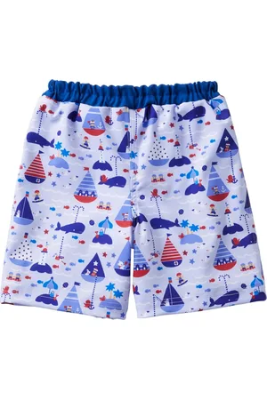 Familiar Graphic-print elasticated-waistband swim shorts