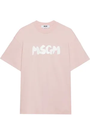 Msgm Brushed-logo cotton T-shirt