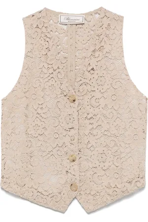 BLUMARINE Embroidered lace waistcoat