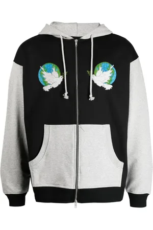 Rassvet Appliqu??-details colour-block cotton jacket