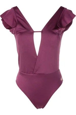 Brigitte Short-sleeved open-back swimsuit