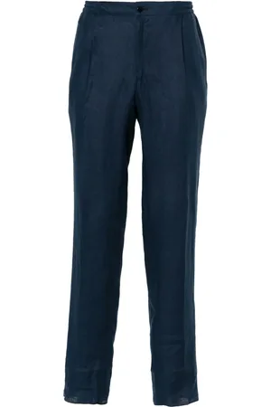 Kiton Linen tapered trousers