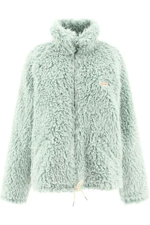 Marni Logo-appliqu?? faux-fur jacket