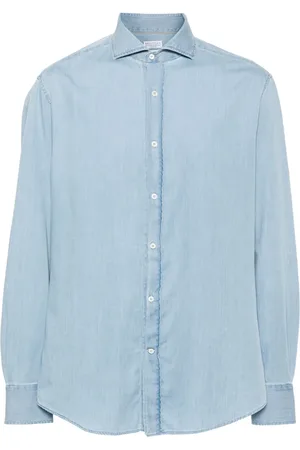 Brunello Cucinelli Spread-collar cotton shirt