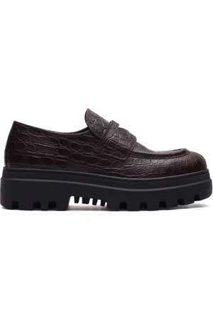 CAR SHOE Crocodile effect moccasins