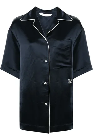 Palm Angels Piped-trim satin shirt