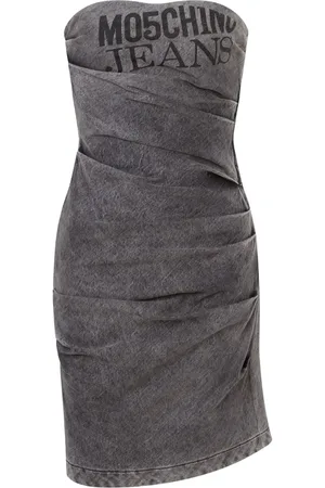 Moschino Logo-print strapless dress