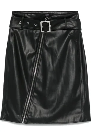 Karl Lagerfeld Faux-leather biker skirt
