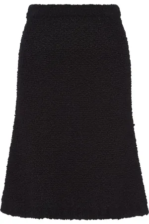 Prada Boucl?? mohair knit skirt
