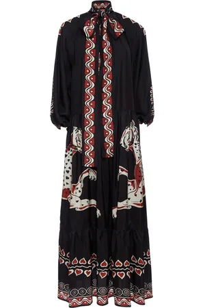 La DoubleJ Athena animal-print silk dress