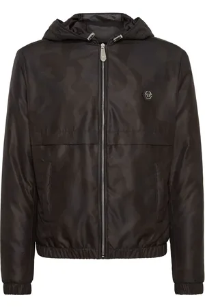 Philipp Plein Camouflage-print hooded jacket