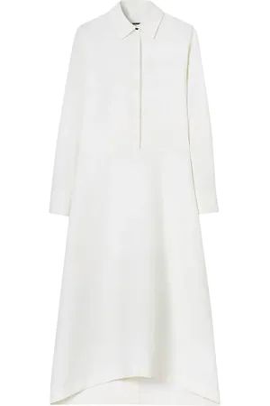 Jil Sander Long-sleeve cotton long dress