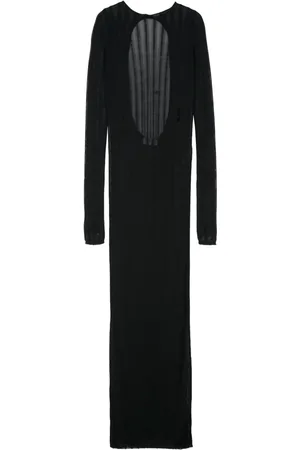 The Attico Logo-embroidered maxi dress